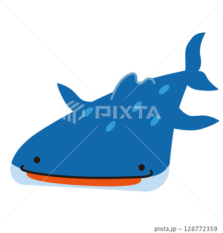 ジンベイザメのイラスト素材 ジンベイザメのイラスト素材 128772359