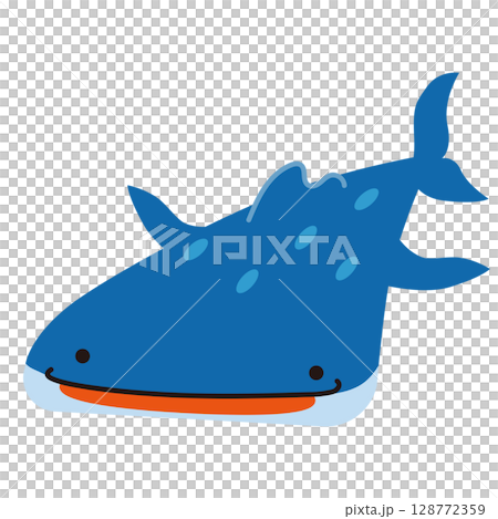 ジンベイザメのイラスト素材 ジンベイザメのイラスト素材 128772359