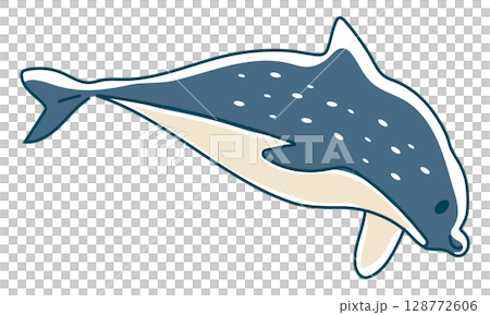 simple dolphin illustration simple dolphin illustration 128772606
