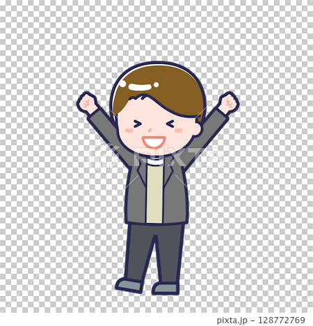 Plain-clothed adult/diagonal/male 03 128772769