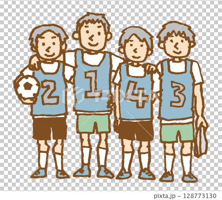 サッカーをする子供たち 128773130