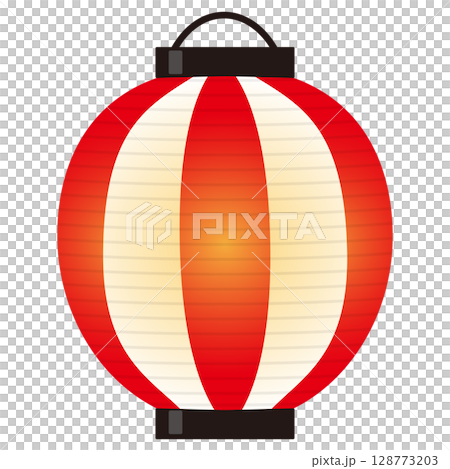 Illustration material of a lit lantern 128773203