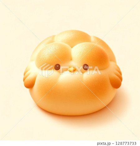 柔らかいタッチでかわいらしいひよこのパン 128773733