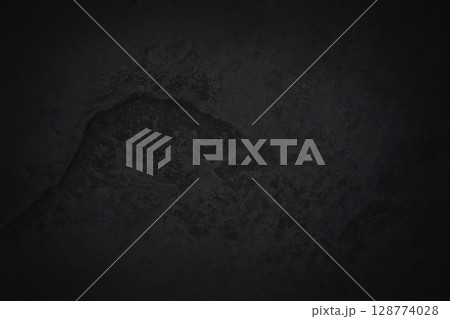 Dark grey black slate texture in natural pattern with high resolution for background and design art work. Black stone wall. 128774028