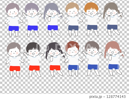 Children from various gymnastics clubs Children from various gymnastics clubs 128774143