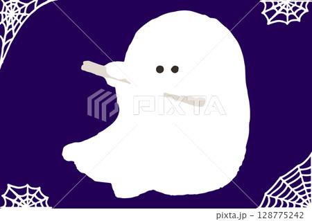 フルート吹きのオバケのイラスト 128775242