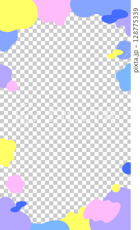 可愛いパステルカラーの雲フレーム 可愛いパステルカラーの雲フレーム 128775339