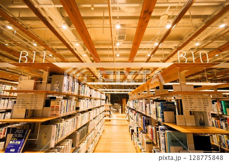 木材が多用されたデザインの図書館 木材が多用されたデザインの図書館 128775848