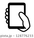 スマートフォンを持つ手 128776233