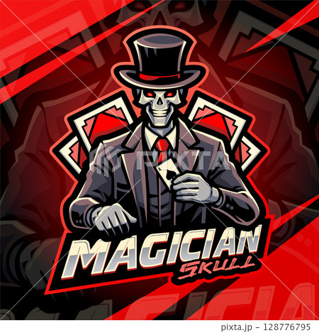 Magician skull esport mascot logo design Magician skull esport mascot logo design 128776795
