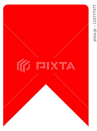 シンプルな赤いブックマークのアイコン 128777477