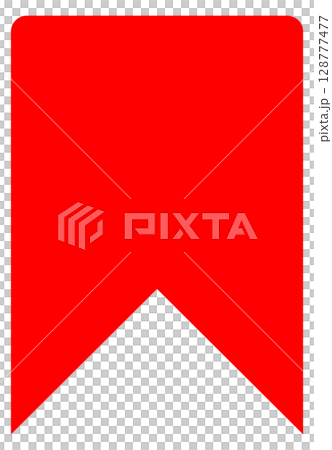 シンプルな赤いブックマークのアイコン 128777477