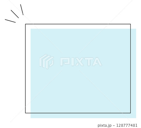 蒼いフレームのイラスト 128777481