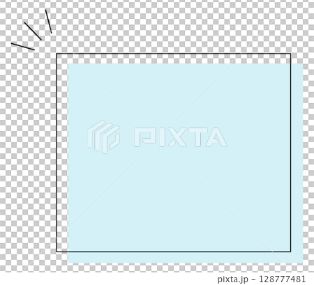 蒼いフレームのイラスト 128777481