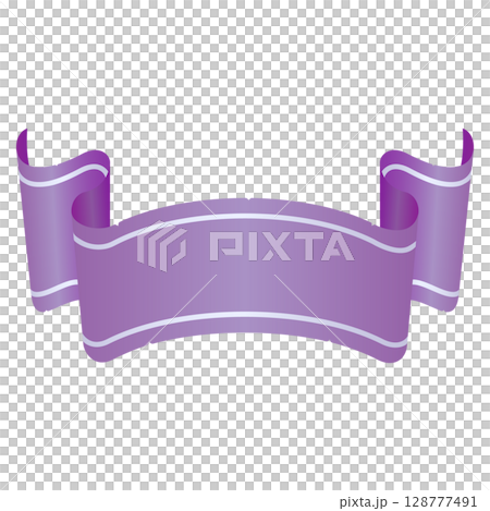 Purple Halloween colored old ribbon illustration 128777491