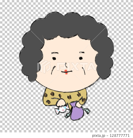 Aunt handing out candy Aunt handing out candy 128777771