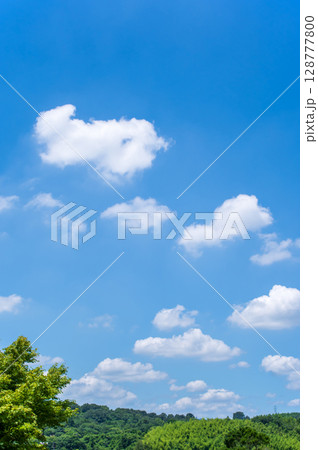 爽やかな夏の青空 爽やかな夏の青空 128777800