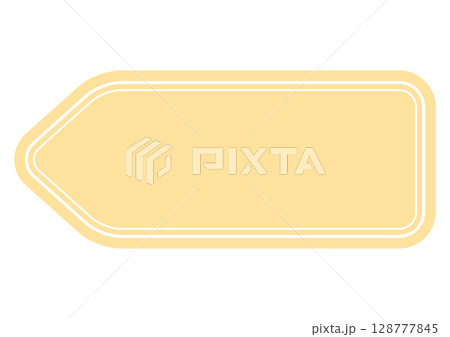 黄色いラベル風の見出しフレーム 128777845