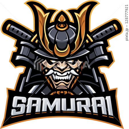 Samurai head mascot Samurai head mascot 128777921