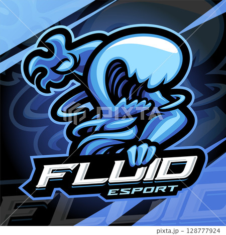 Fluid monster esport mascot logo design Fluid monster esport mascot logo design 128777924