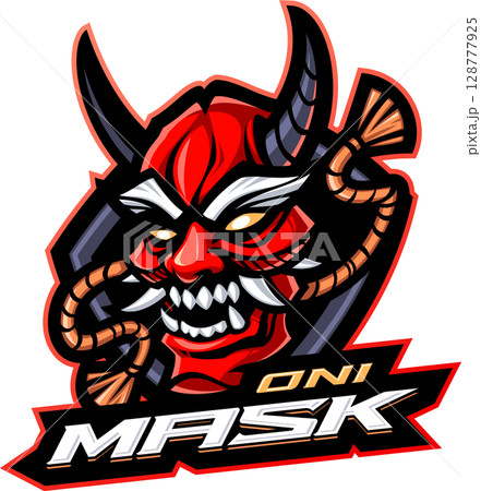 Oni mask mascot 128777925