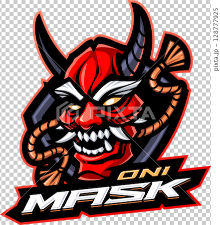 Oni mask mascot Oni mask mascot 128777925