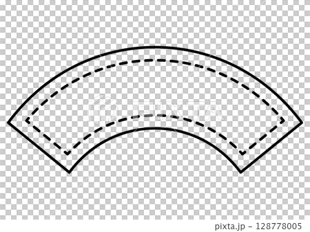 Fan-shaped curved heading frame 128778005