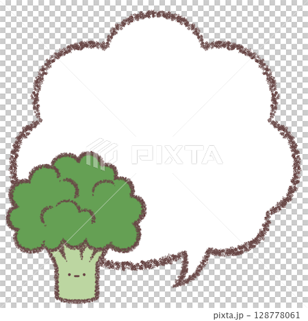 西蘭花的臉部對話泡泡 128778061