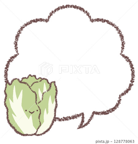 顔付きハクサイの吹き出し 顔付きハクサイの吹き出し 128778063