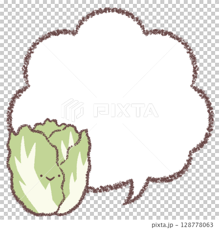 顔付きハクサイの吹き出し 顔付きハクサイの吹き出し 128778063