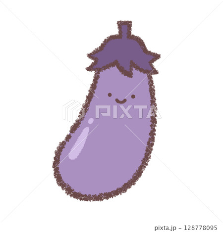 ナス-顔付き 128778095