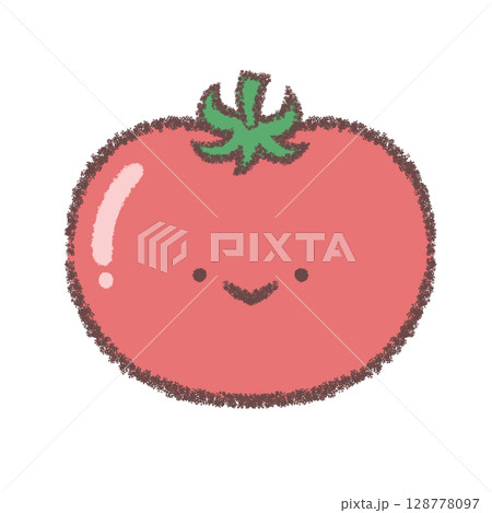 トマト-顔付き 128778097