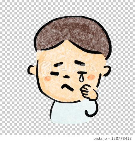 悲しい表情の人 128778418