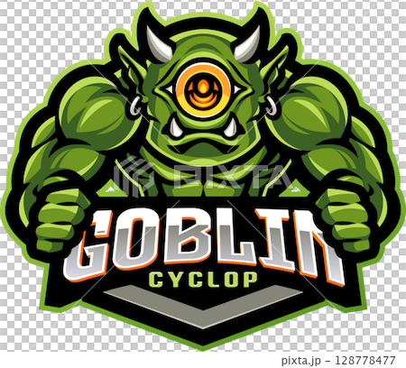 Goblin cyclop mascot 128778477