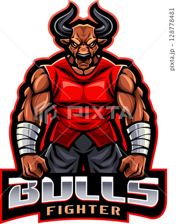 Bulls fighter mascot Bulls fighter mascot 128778481