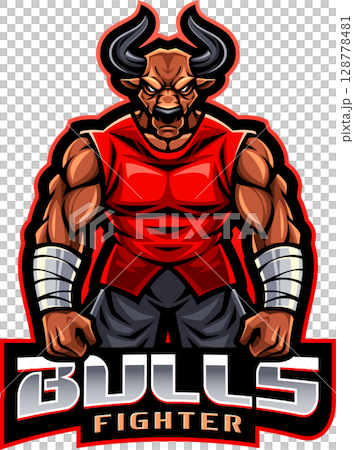 Bulls fighter mascot Bulls fighter mascot 128778481