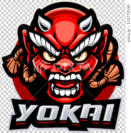 Yokai head mascot 128778590