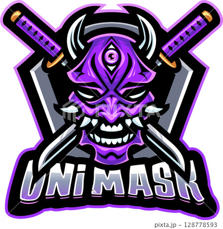Oni mask mascot Oni mask mascot 128778593