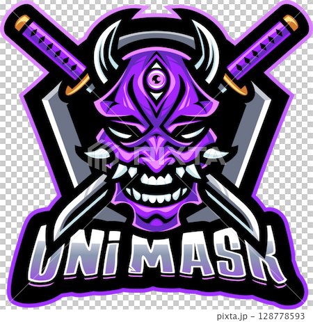 Oni mask mascot 128778593