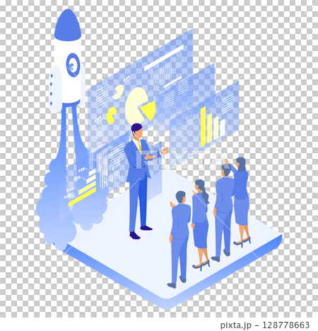 Business presentation to the team 128778663