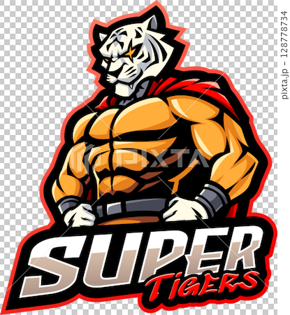 Super tiger esport mascot 128778734