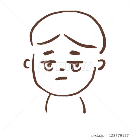 どよんとした表情の人 128779137