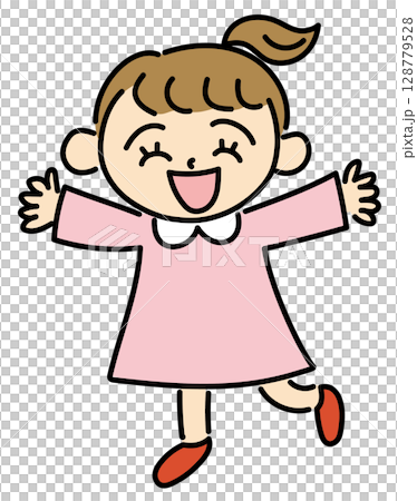 女孩插畫向量 女孩插畫向量 128779528