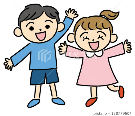 子供たちのイラスト ベクター 128779604