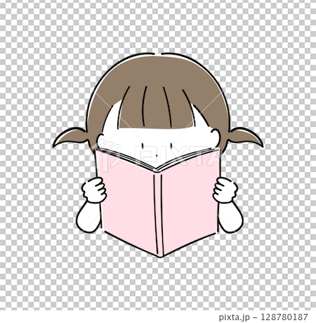 Girl reading a book 4 128780187