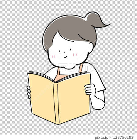 本を読む女の子2 128780192