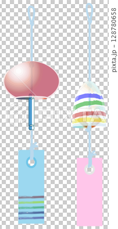 A cool wind chime illustration without main lines A cool wind chime illustration without main lines 128780658