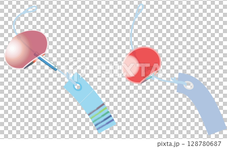 A cool wind chime illustration without main lines 128780687