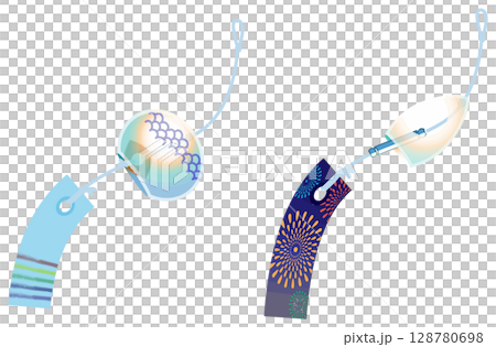 沒有主線的酷炫風鈴插畫 沒有主線的酷炫風鈴插畫 128780698