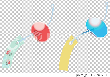 沒有主線的酷炫風鈴插畫 128780704